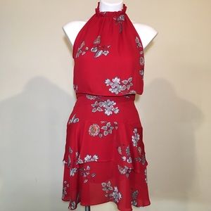 BB Dakota Cadence Ruffle Halter Dress